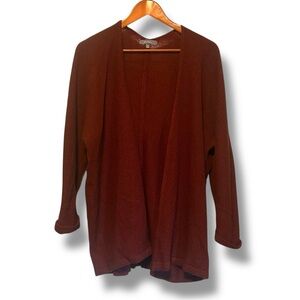 [Be Cool] Maroon Open Front Cardigan